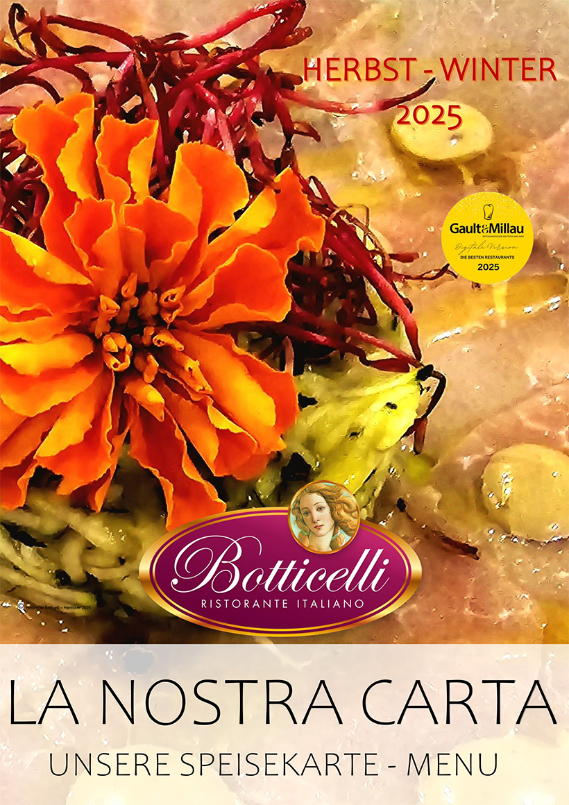 Speisekarte Ristorante Botticelli