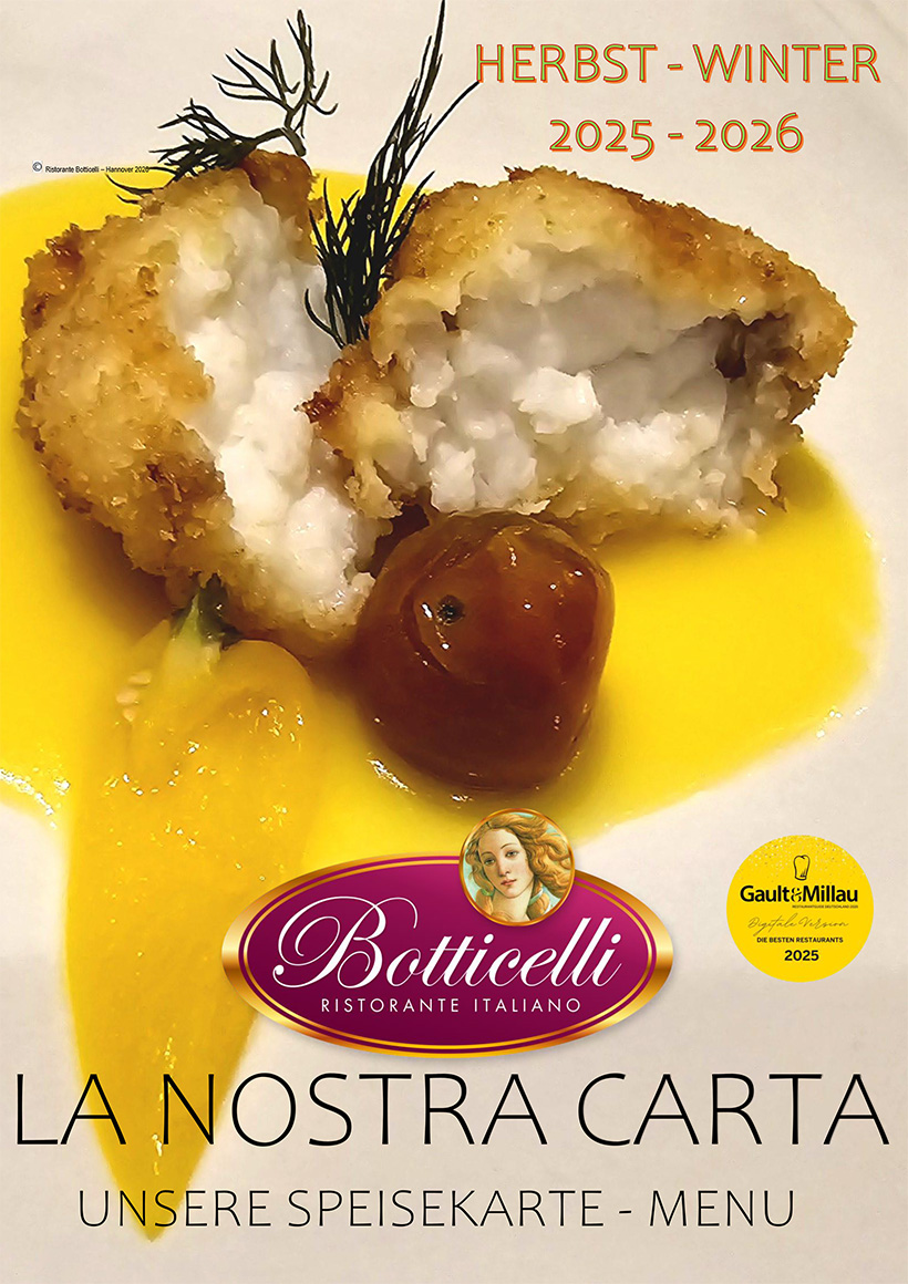 Speisekarte Ristorante Botticelli
