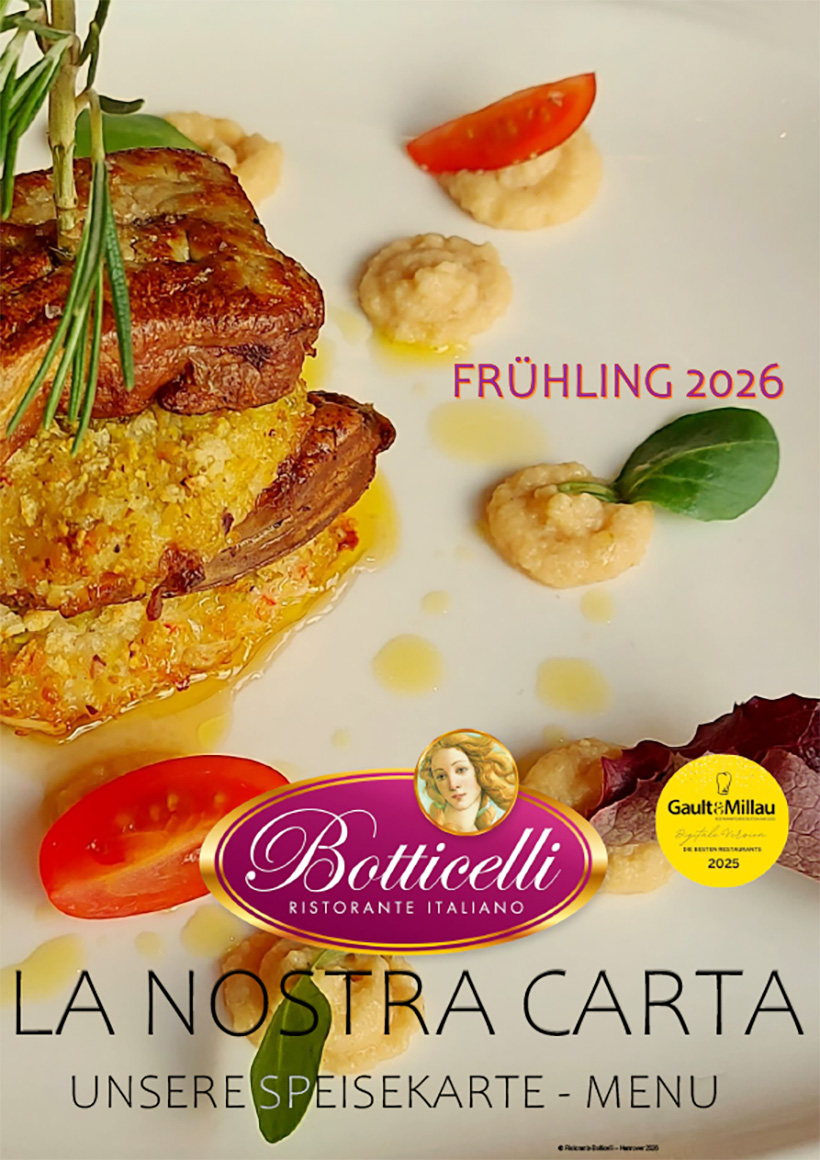 Speisekarte Ristorante Botticelli