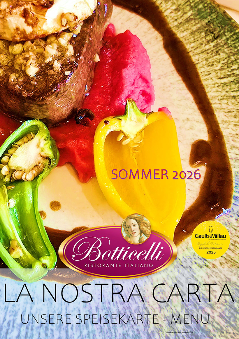Speisekarte Ristorante Botticelli